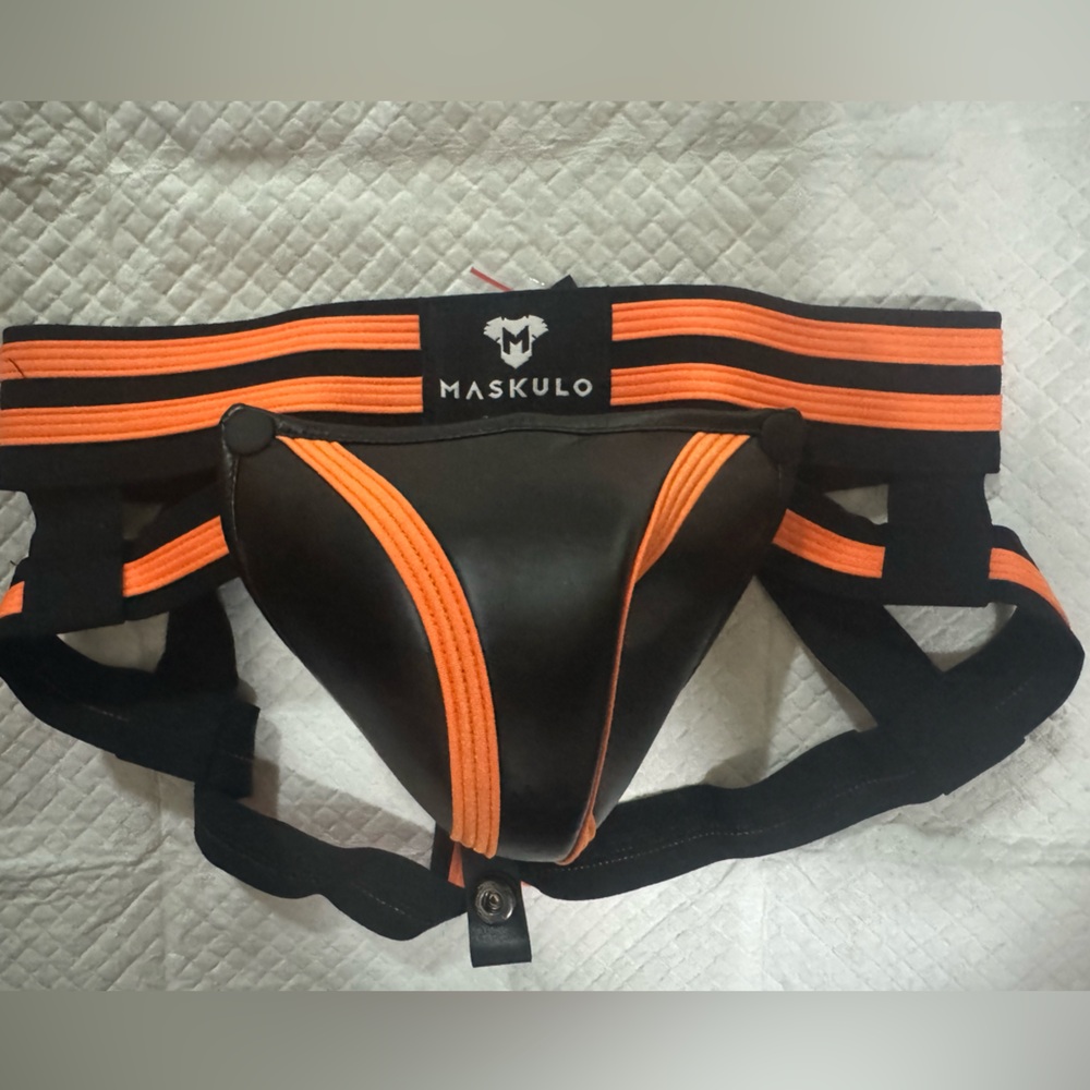 Maskulo Youngero Neon Orange Jockstrap. JS110-16-M